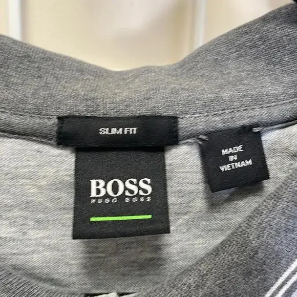 Hugo Boss - Classic Preppy Long Sleeve Polo Shirt - Grey - XL - Picture 4 of 13